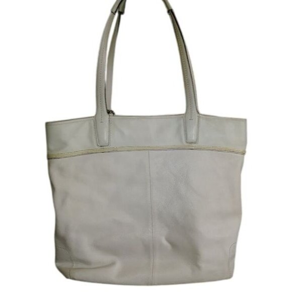 Coach 17041 Audrey Leigh Laser Cut Perforated Ivory Leather Tote Shoulder Bag - Picture 2 of 10